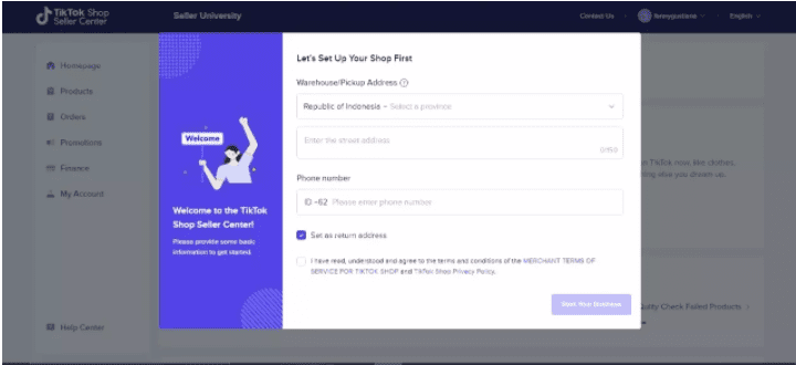 cara daftar jualan di tiktok shop