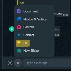 cara membuat polling di whatsapp grup