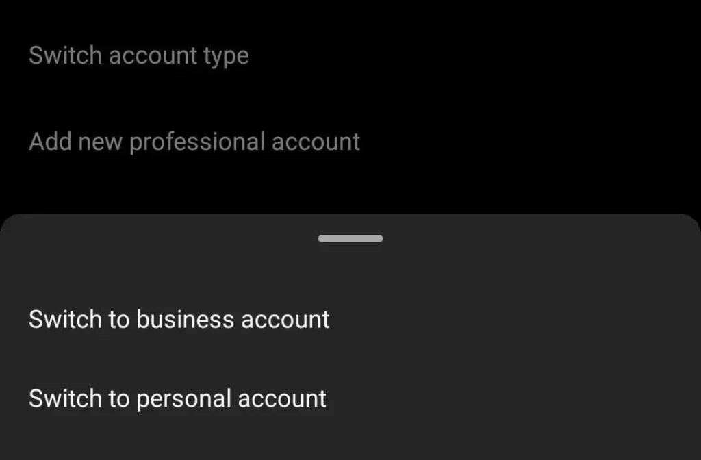 cara beralih ke akun pribadi Instagram
