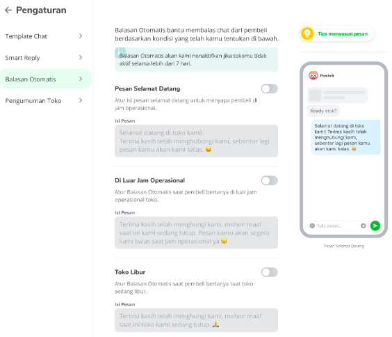 chatbot tokopedia